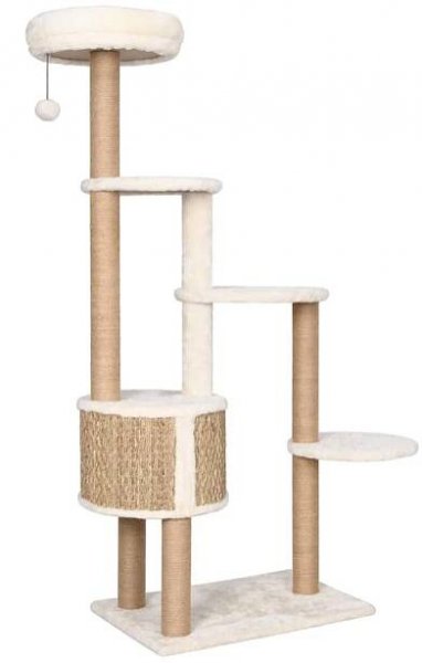 vidaXL Kočičí strom luxusní podušky a škrabadlo 148 cm mořská tráva