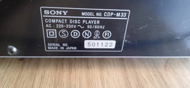 Sony CDP-M33 - TV, audio, video