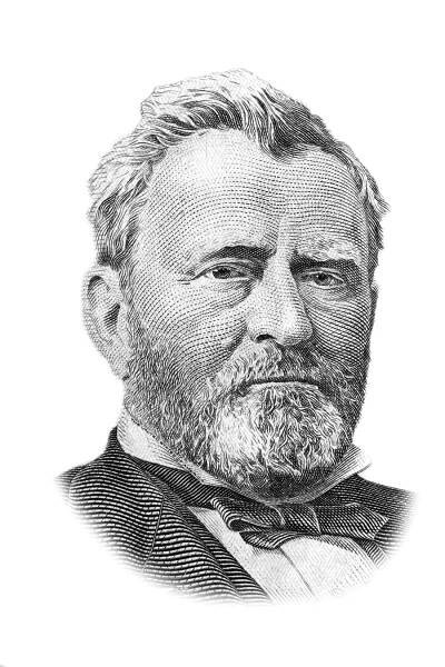 Grant portrait on fifty dollars bill. vector illustration