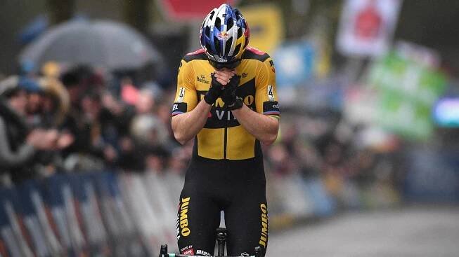 Wout Van Aert takes emotional first win since Tour de France crash