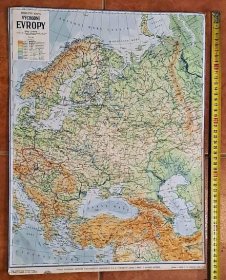 Mapa "Východní Evropy" z  roku 1948  - Mapy a veduty Evropa