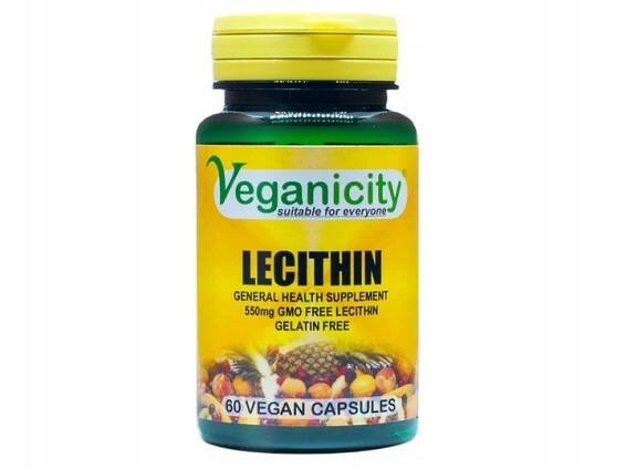 Veganicity Lecithin 550 mg 60kaps. LECITIN PAMĚŤ