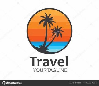 Palm tree icon of summer and travel logo vector illustration Stock Vector by ©sangidan 285798508