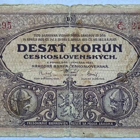 10 Kčs - 1927 | série N 195