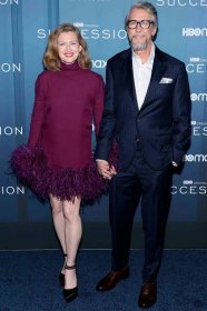Mireille Enos and Alan Ruck attend HBO's "Succession" Season 4 Premiere at Jazz at Lincoln Center on March 20, 2023 in New York City.