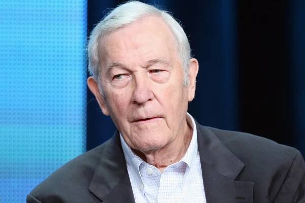 Roger Mudd speaking at a panel discussion on August 5, 2012 in Beverly Hills, California.