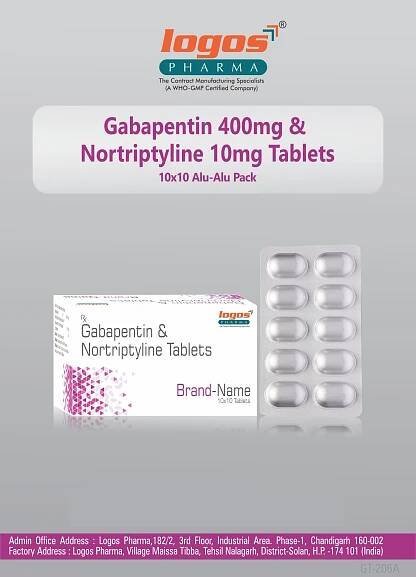 Gabapentin 400 mg + Nortryptiline 10 mg Tablet – Logos Pharma