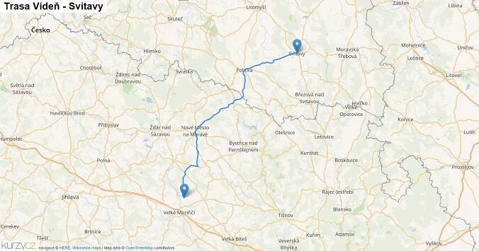 Plánování trasy Vídeň - Svitavy - doprava | Kurzy.cz