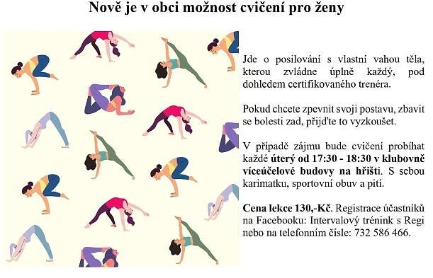 OBEC DOUBRAVY - Cvičení pro ženy v Doubravách 