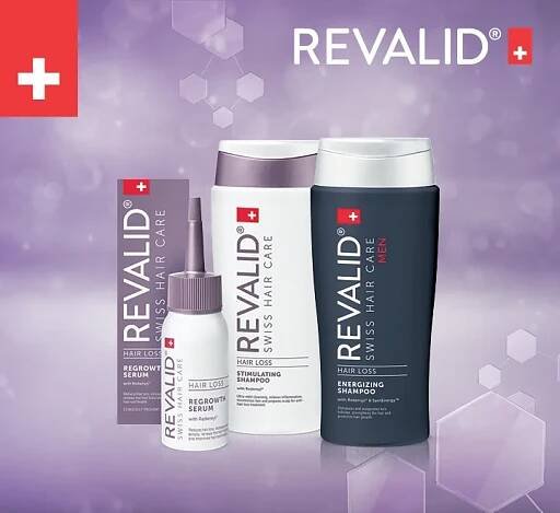 REVALID® HAIRLOSS. Sklony k vypadávání vlasů. Až 28 000 nových vlasů po 3 měsících *