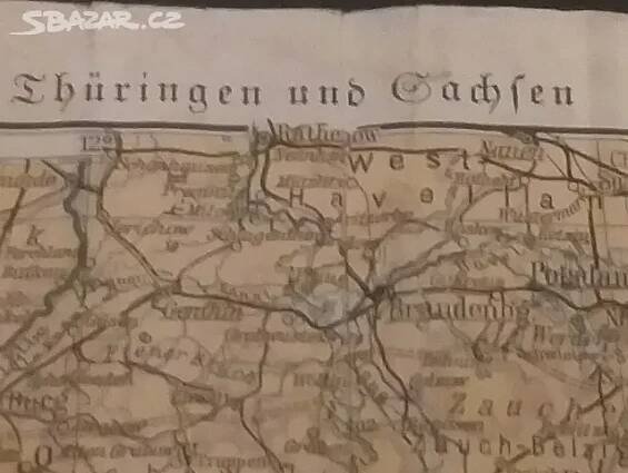 Stará německá mapa