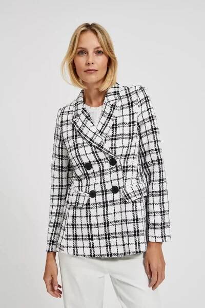 MOODO ***DÁMSKÝ BLAZER Velikost: M, bílý, a, černý | Patro.cz