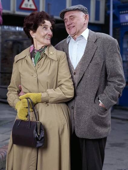 Brown and John Bardon in their roles as Dot and Jim Branning