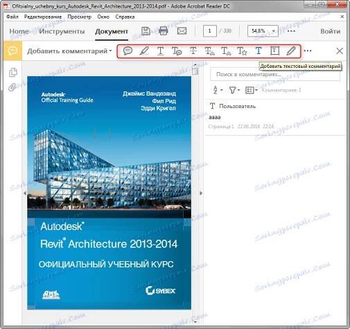 Text v aplikaci Adobe Reader