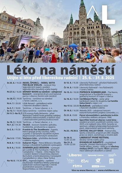 Léto na náměstí 2025: Užijte si léto před libereckou radnicí!