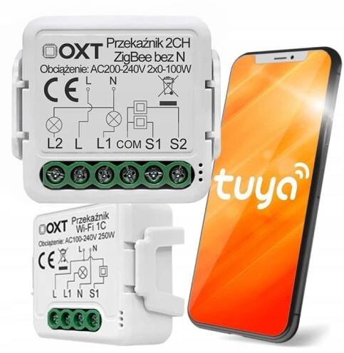 Modul OXT mini relé 2 obj. bez N ZigBee TUYA