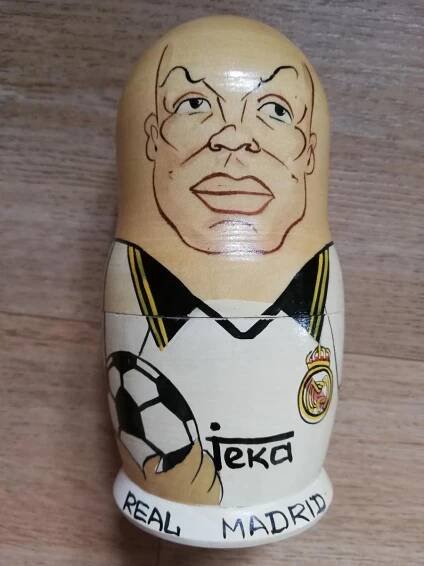 Real MADRID figurky fotbal Matrjošky 5ks dřevěné