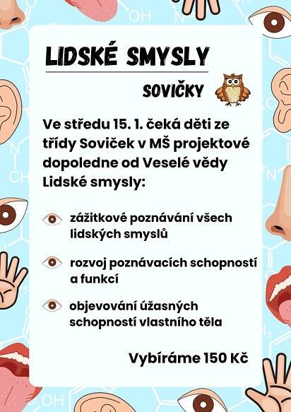 MŠ - Sovičky - Lidské smysly