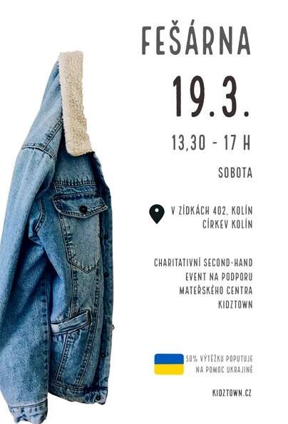 Charitativní second-hand událost Fešárna Kolín – super kousky do stovky