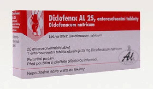 DICLOFENAC AL POR 25MG TBL ENT 20