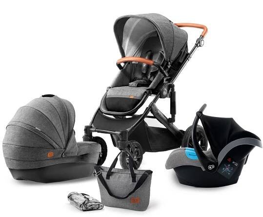 KINDERKRAFT Kočárek kombinovaný Prime 3v1 Grey