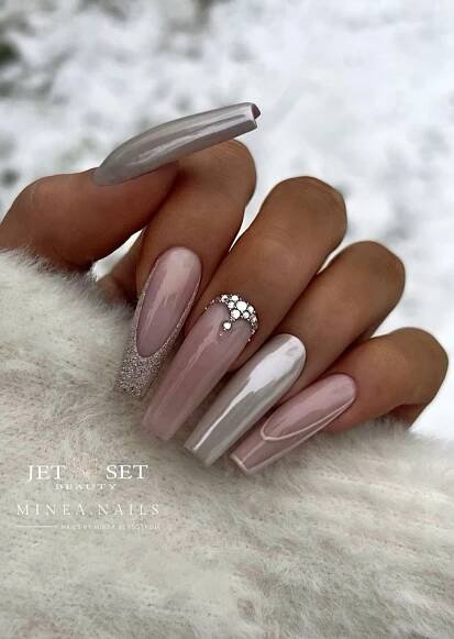 Krásné Nehty, Gelové Nehty, Akrylové Nehty, Design, Ongles, Růžová, Manikúra