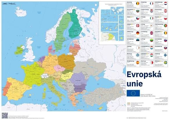 Mapa Evropské unie - Evropská unie hrou