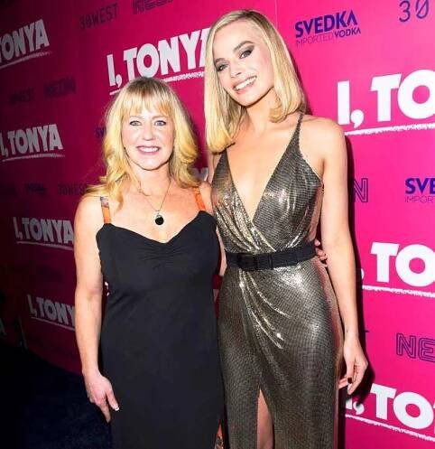 Tonya Harding and Margot Robbie attend NEON and 30WEST Present the Los Angeles 2017 Premiere of "I, Tonya" in Los Angeles, California.