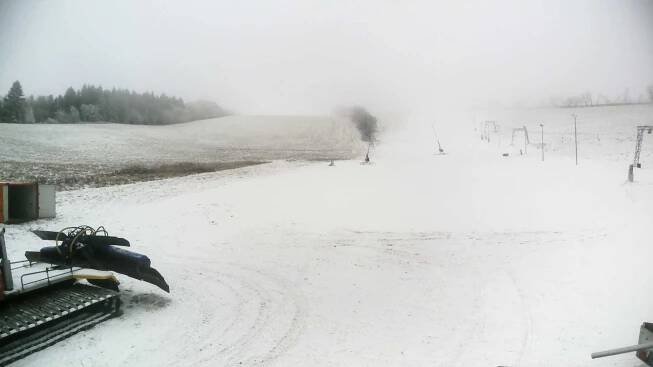 Olešnice v Orlických horách - Ski areál - sjezdovky a sníh