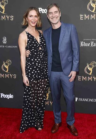 Katie Aselton and Mark Duplass at the 76th Emmys Performer Nominee Celebration held at the Wallis Annenberg Center for the Performing Arts