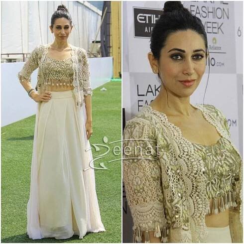 Karisma Kapoor In Arpita Mehta at Lakme Fashion Week 2017