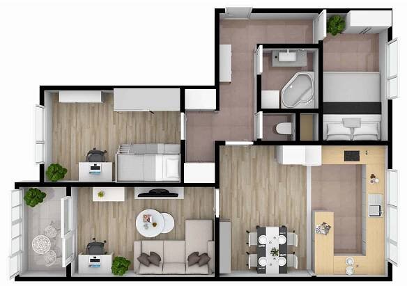 Prodaný  byt 3+1 68 m²