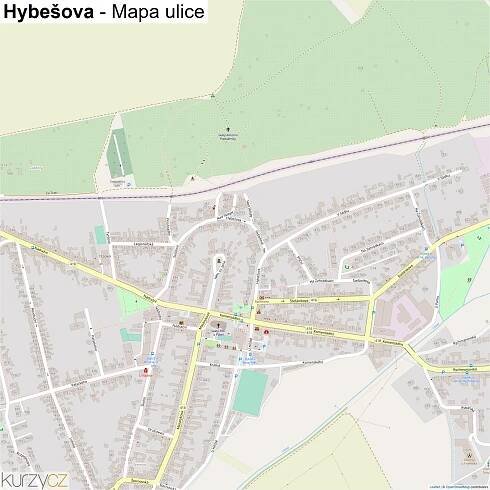Hybešova - mapy | Kurzy.cz