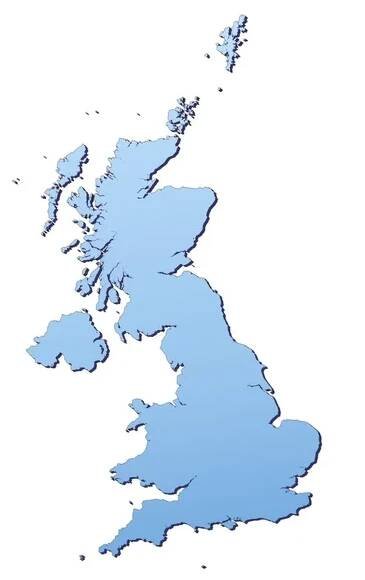 Mapa Velká Británie — Stock obrázek