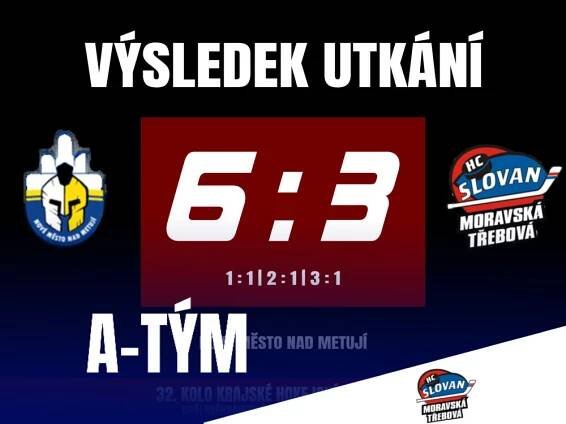 A-TÝM: Slovan ani podruhé v sezóně nestačil na soupeře z Nového Města nad Metují – HC Slovan Moravská Třebová