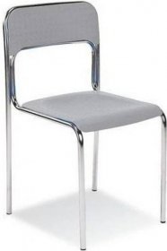 Plastová židle Cortina chrom, šedá