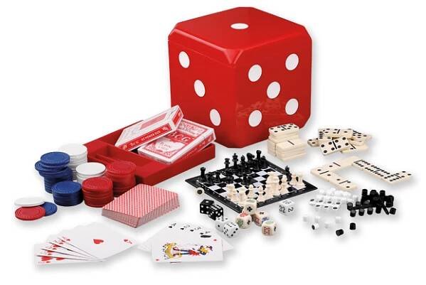 CUBE sada společenských her 6 v 1, Červená