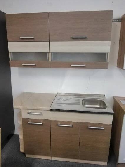 Kuchyně Lada 140 cm včetně dřezu,tlumiču modřín,jasan výprodej
