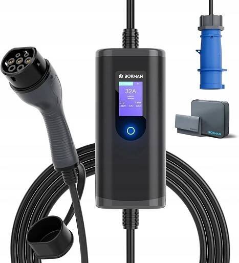 Regulovatelná nabíječka EV typu 2 CEE 32A 7,2 kW IEC 62196 pro elektrikáře