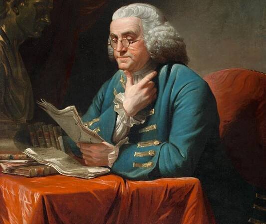 Benjamin Franklin by David Martin, oil on canvas, 1767 (Pennsylvania Academy of the Fine Arts)