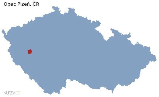 Základní mapa obce Plzeň v ČR
