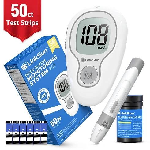 50ct Strips * Kits Sugar Testing for Diabetes Without Battery