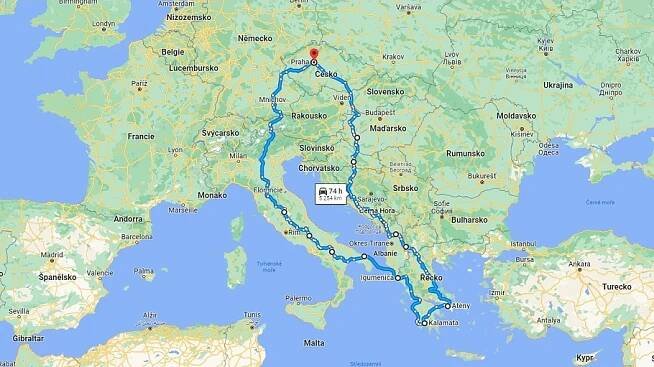18. 5. - 2. 6. 2024 Přes Balkán do Řecka a Itálií zpět - Adventure Moto