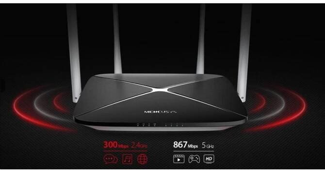 (E438334) MERCUSYS AC12 WiFi5 router (AC1200, 2,4GHz/5GHz, 3x100Mb/s LAN, 1x100Mb/s WAN)