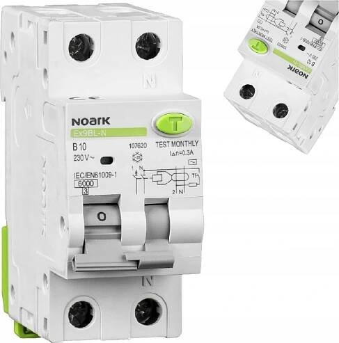 Noark 107622 Ex9BL-N 1P+N B16 30mA