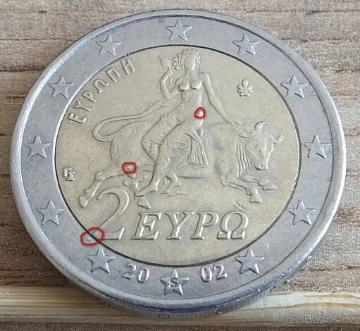 2 Euro 2002 Grecko pšeničnoražba, nabídněte sumu.
