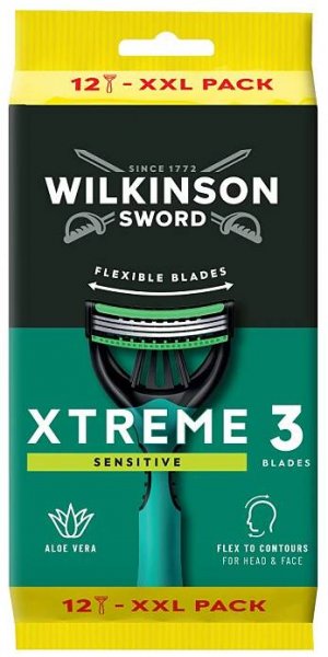 WILKINSON Xtreme3 Sensitive Comfort jednorázový holicí strojek pro muže 12 kusů
