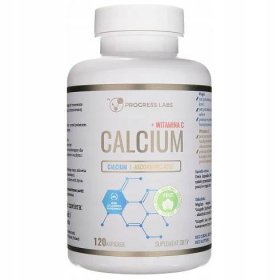 Progress Labs Calcium Vápník 800mg, Vitamin C 200mg Imunita Doplněk Silný