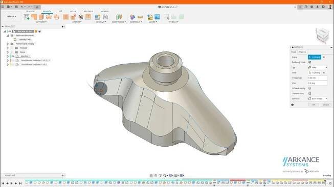 Fusion 360 – Funkce SMĚROVÝ - Zvětšení oblasti frézování