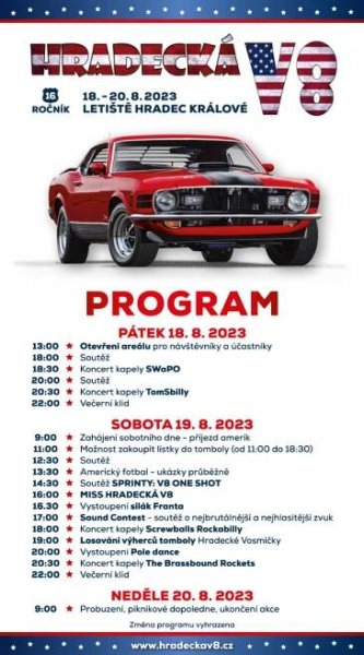 Hradecká V8 2023 - program